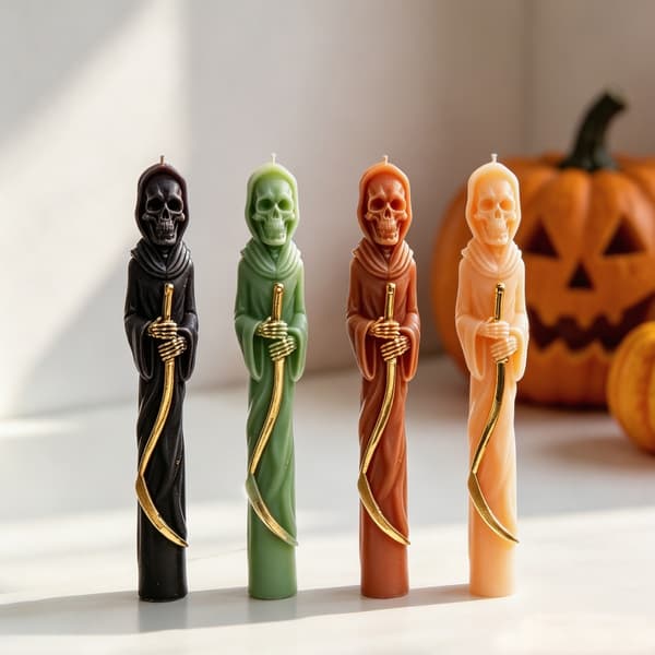 Halloween søylelys silikonformer hodeskalleformede silikonformer for baking