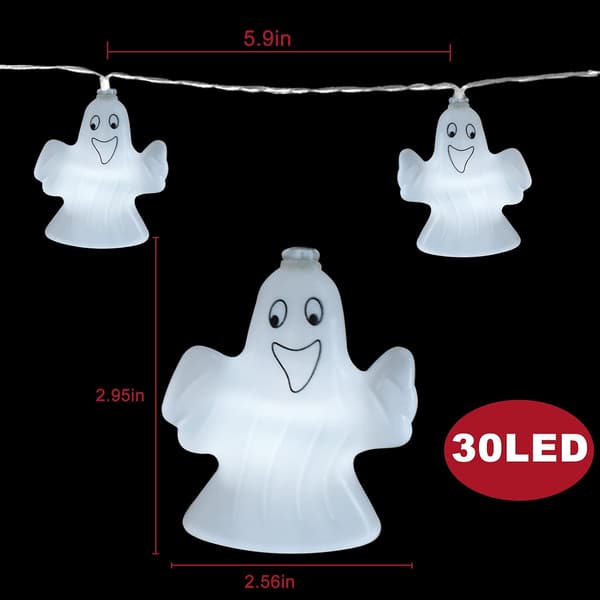 Spökslingor, söt Halloween-dekoration med 20 LED-spöken