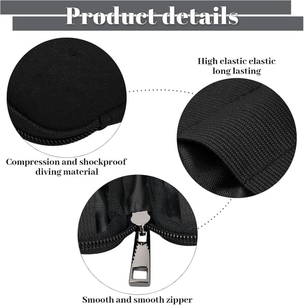 USB Flash Drive Bag Black 10 Slots Waterproof USB Flash Drive Case Electronic Accessories Portable Organizer for USB Flash Drives/Pens