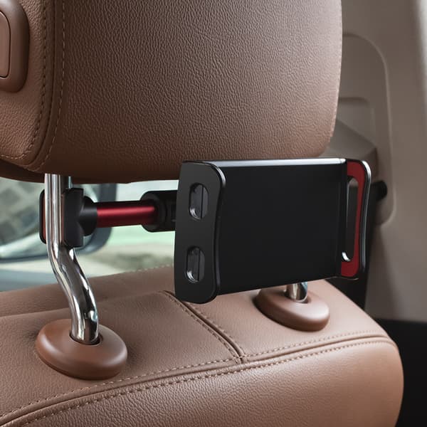Headrest Flat Mobile Phone Holder 4-11 Inch Automatic Seat Headrest Phone Holder Supports Adjustable Flat Mobile Phone Holder Red