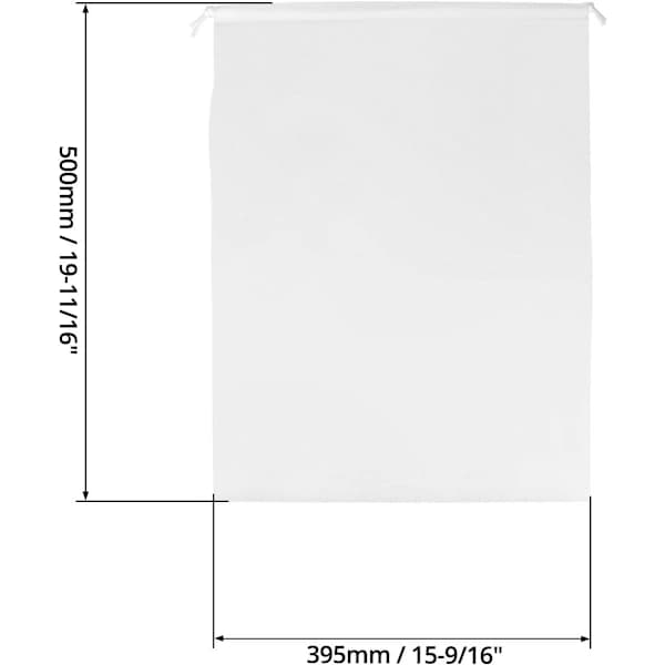 Støvpose med snoretræk - 6-pak Åndbar Non-Woven Stor Opbevaringspose - Til Håndtasker, Muleposer & Sko - 50x40cm