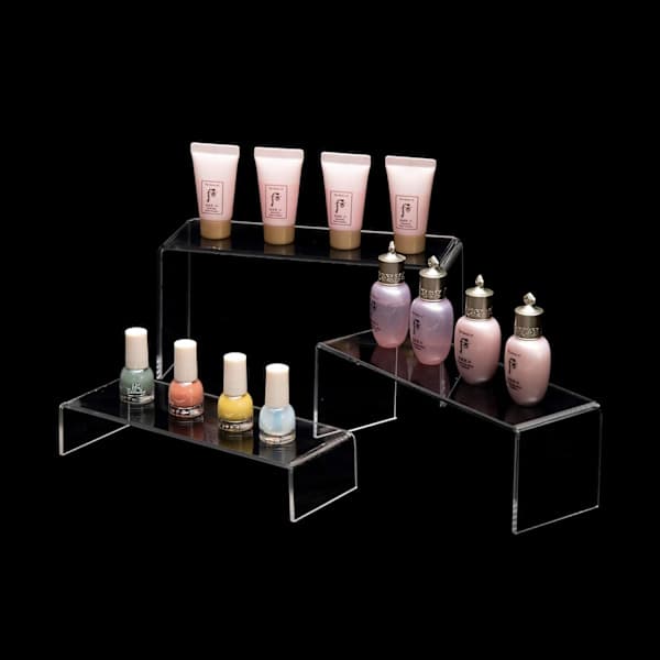 3-pak akryl displaystativ, skostativ, cupcake-stativ, dessertstativ