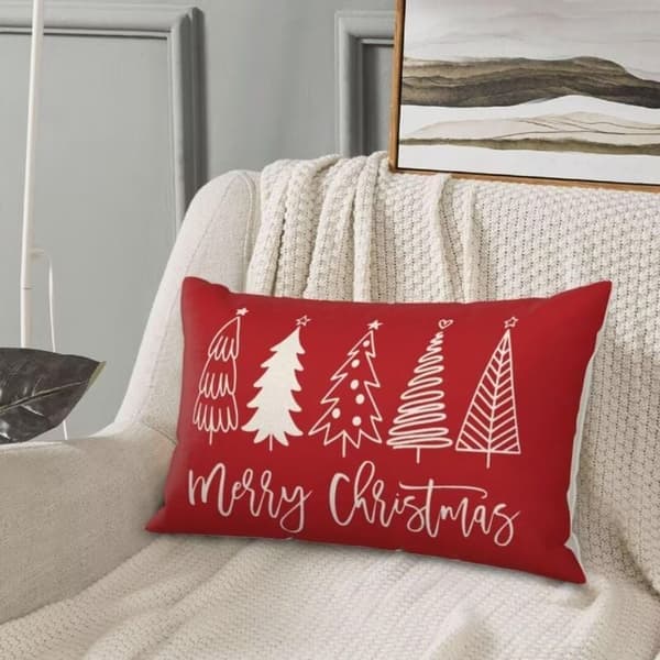 2-pack - Christmas Pillowcase with Christmas Tree Pattern, 30x50 cm for Home Use