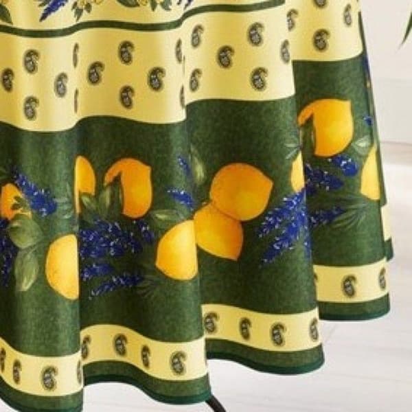 Dukar - PROMO LINGE - Provençale Citron - Polyester - 180cm - Grøn Grön