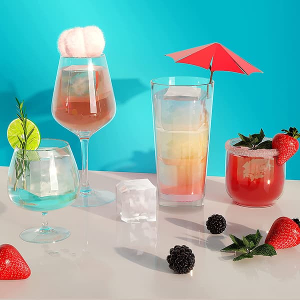 Slow Melting Large Ice Cubes, Flexible Food Grade Silicone Ice Mold, Stackable Ice Cube Trays with Removable Lid, 2 Pack, BPA Free, Non-Stick