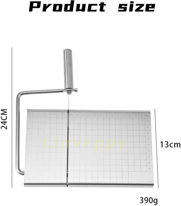 Cheese Slicer for Hard Cheese, Butter, Sausage, and Ham. Includes 5 Extra Wires.