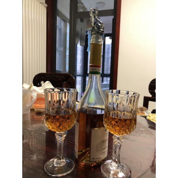 Vinprop til champagneflaske (sort kat)