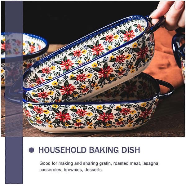 Ceramic Baking Dish Rectangular Baking Dish Food Storage Dish Ceramic Baking Tray
