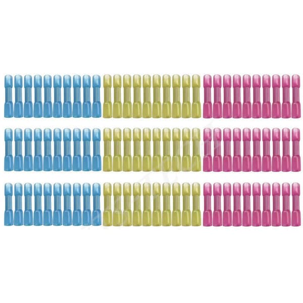 Assorted Heat Shrink Insulated Butt Crimp Connectors 300 Pcs Series