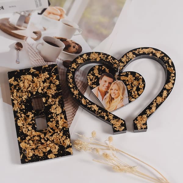 Fotoramme harpiksforme Valentinsdagsgave Hjerteformet billede Silikoneform