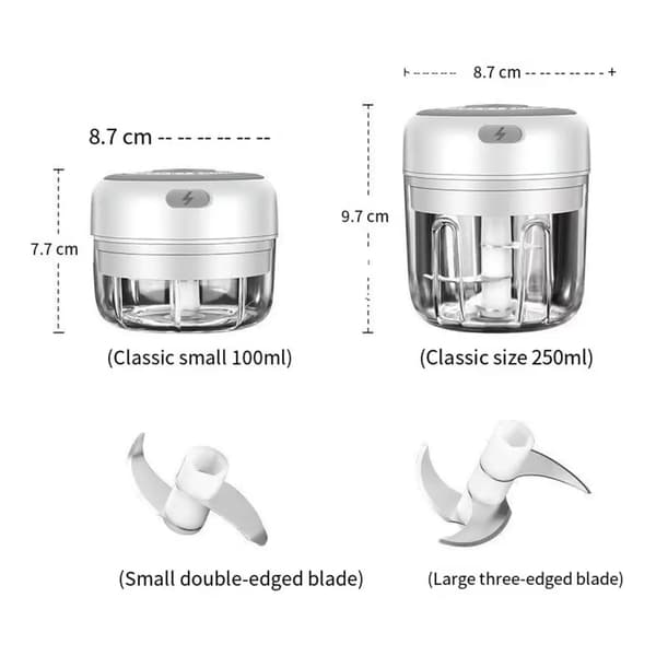 Bærbar USB-drevet foodprocessor, 250 ml