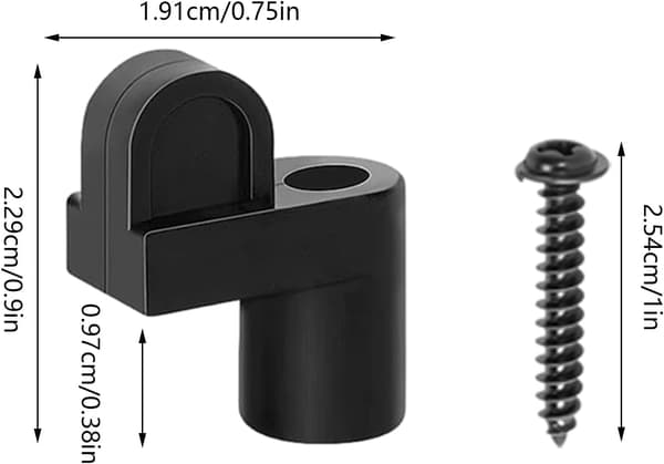 til 48 stk. à 1 cm dørpaneler sort - Schwarz