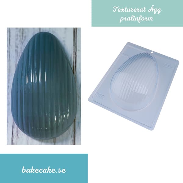Praline Textured Egg 500g - BWB 9334 - Special 3 Part Mold Transparent transparent