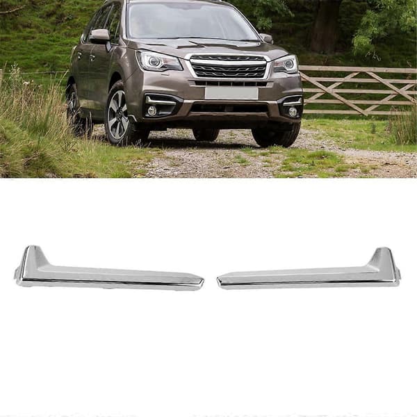 For Subaru Forester Front Bumper Fog Light Cover Trim Chrome