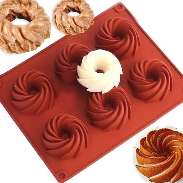 Silikone bageform til spiral-donuts, churros, kager, muffins cupcakes og gelé