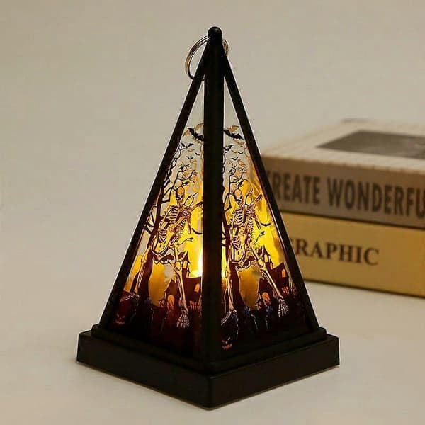 2025 3 pcs Halloween Decorations Wind Lantern Table Decoration LED Electronic Light Party Props Halloween Hanging Decorations