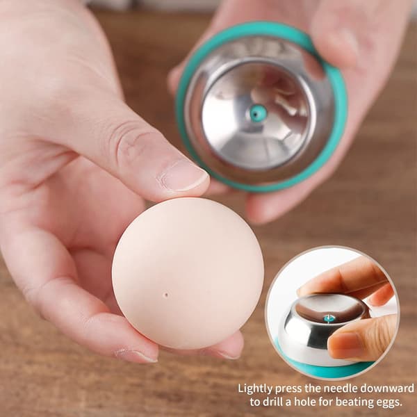 2 Pieces Egg Piercer, Stainless Steel Egg Press, Egg Piercer Sep