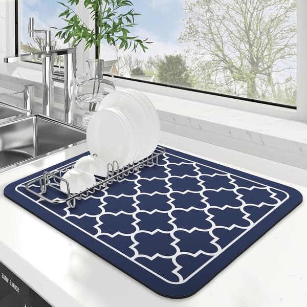 Diskmatta Superabsorberende Tørremåtte Stor Diskmatta Egnet til Køkkenborde Let at Rengøre Diskmatta Køkkenmåtte 30x40 cm