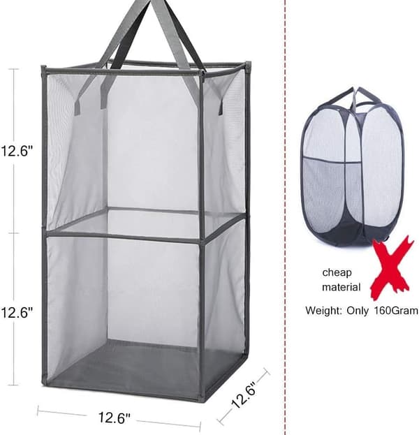 Laundry Hamper with Handles, Portable and Foldable Laundry Basket