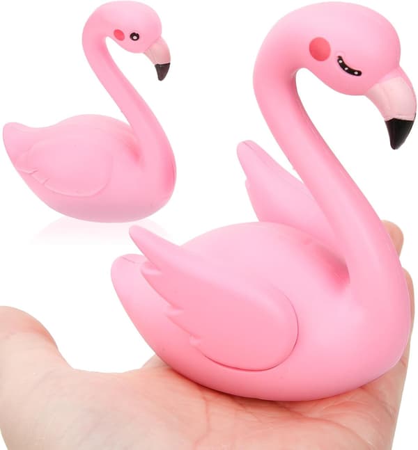 Flamingo-statuen af plastik i pink til haven