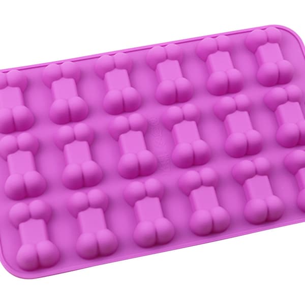Lilla 22,5*14,5*1,3 cm silikonform ben, 18 formede sjokolader