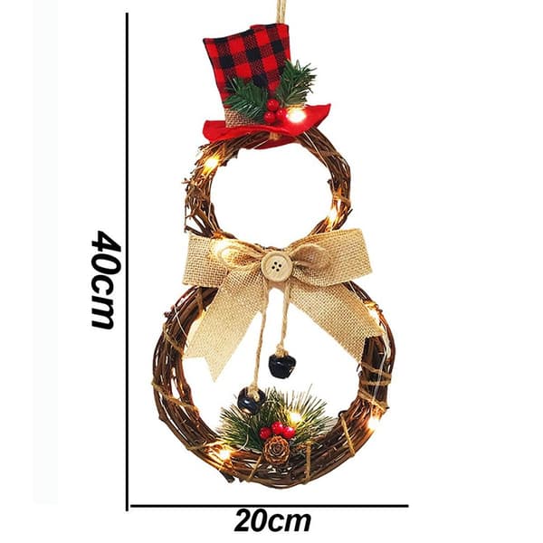 Julekrans med LED-lys, stil 1 KLB
