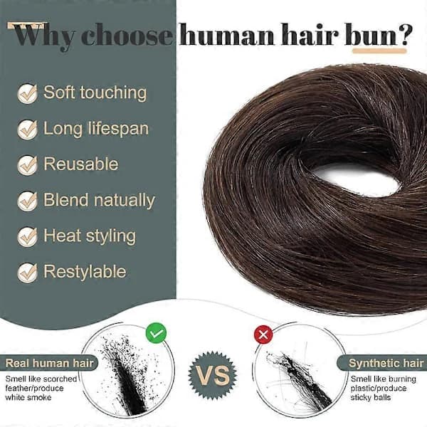 Äkta Hårknut Hårdelar 100% Äkta Hår Messy Bun Up Do Scrunchies