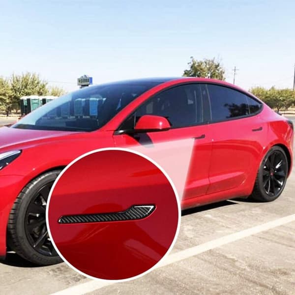 Carbon Fiber Protective Door Handle Covers for Model 3 2019-2022