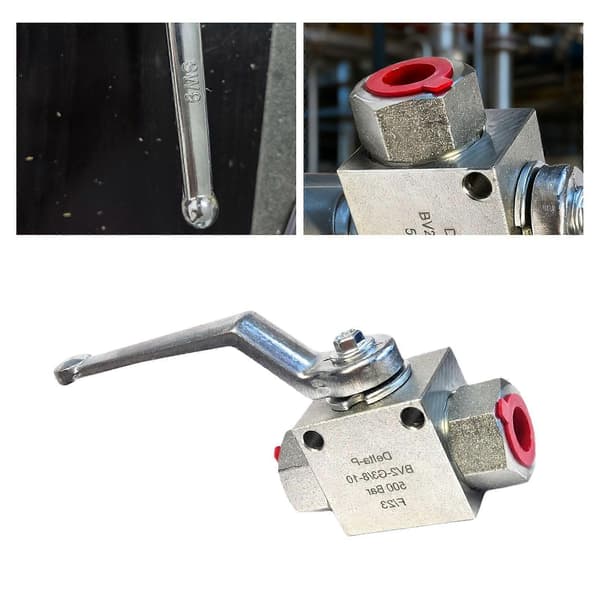 Hydraulisk kugleventil 2-vejs højtryk - 3/8\" BSP