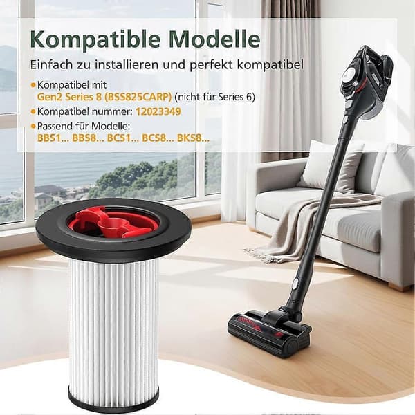 Erstatningsfilter til Bosch Unlimited Gen2 Series 8 støvsuger, HEPA-filter til Bosch støvsuger 12036642 [DB]