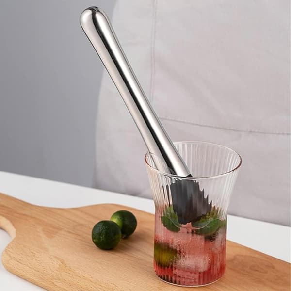 Cocktail Muddler i rostfritt stål, med 1 blandningssked, Cocktail Shaker Set, Bartillbehörsset