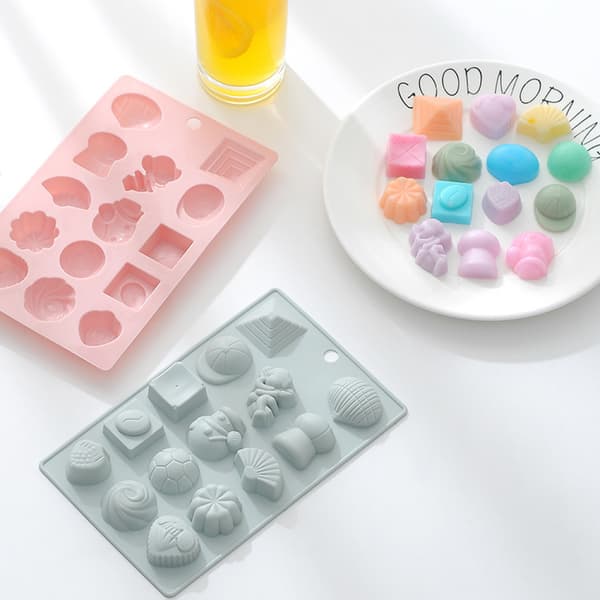 14 Engle Chokolade Silikoneform Blød Slik Dekoration Isboks Bageform (Pink)