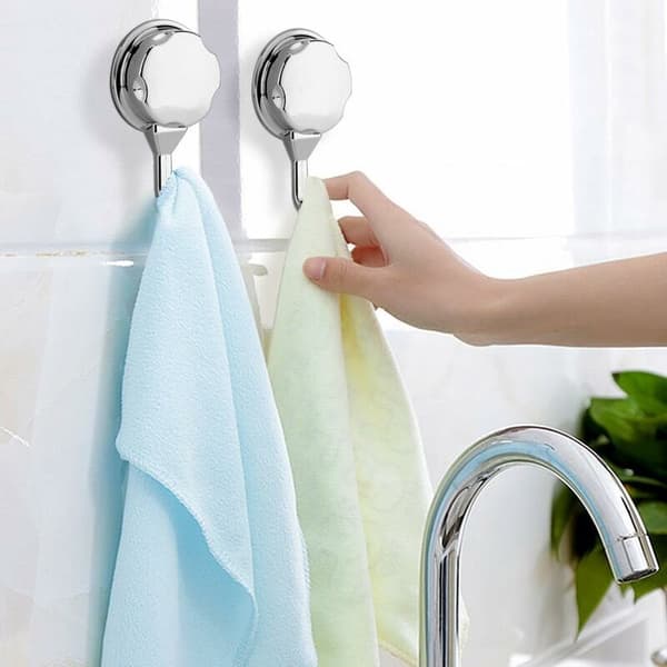 Suction Cup Hooks Waterproof Towel Hook Hanger for Kitchen, Bathroom, Home, Hotel, 3-pack