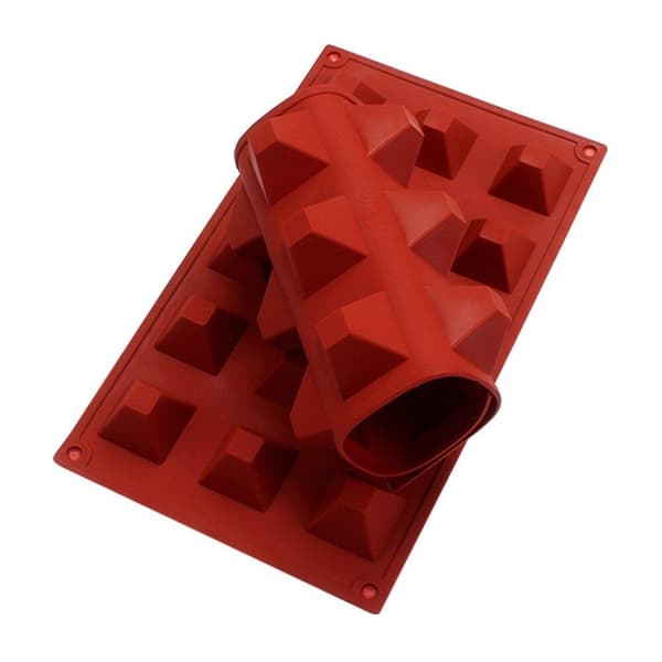 Silikonform 15st Pyramider Chokladform Pralinform Brun brown