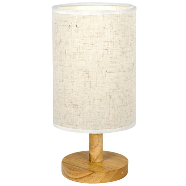 Kontrollbordlampe for soverom, tre, 3-veis dimbar nattbordslampe