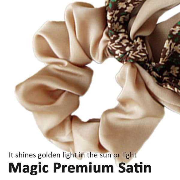 2-pack knutna rosett hår elastiska hår scarf hår band scrunchie hästsvans hållare för kvinnor och flickor Style 1 Style 1