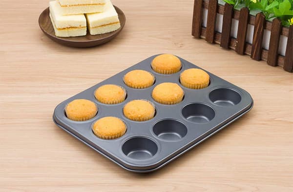 Kök Rund Non-Stick Kageform 12 gitter Kulstofstål bageform