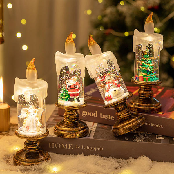 Xmas LED-lys Batteridrevne Snekloder Lys Til Juledekoration SNOWMAN SNOWMAN