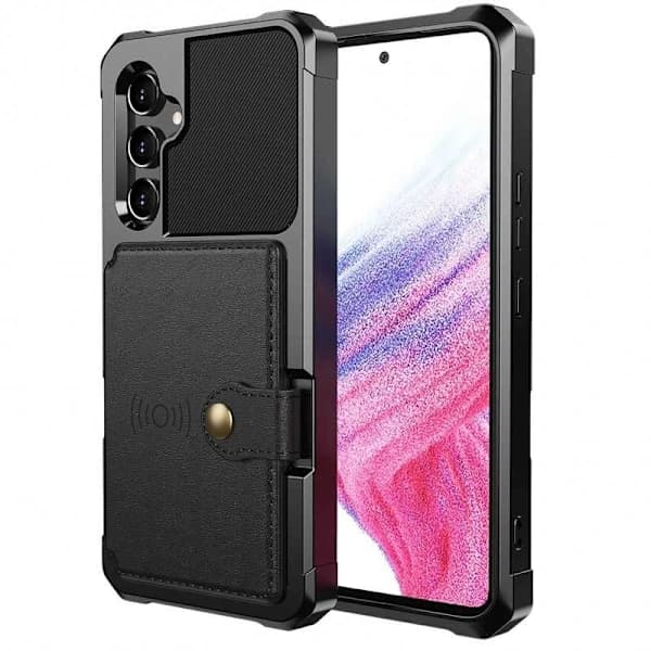 Samsung A15 5G Stødsikkert Premium Cover 4-RUM Solid V3 RFID Sort