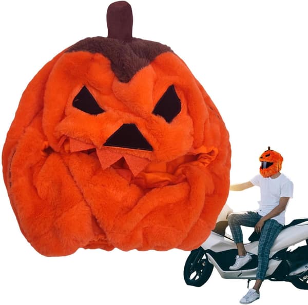 Halloween motorcykelhjelm-overtræk plys elastisk sikkerhedshjelm-overtræk -