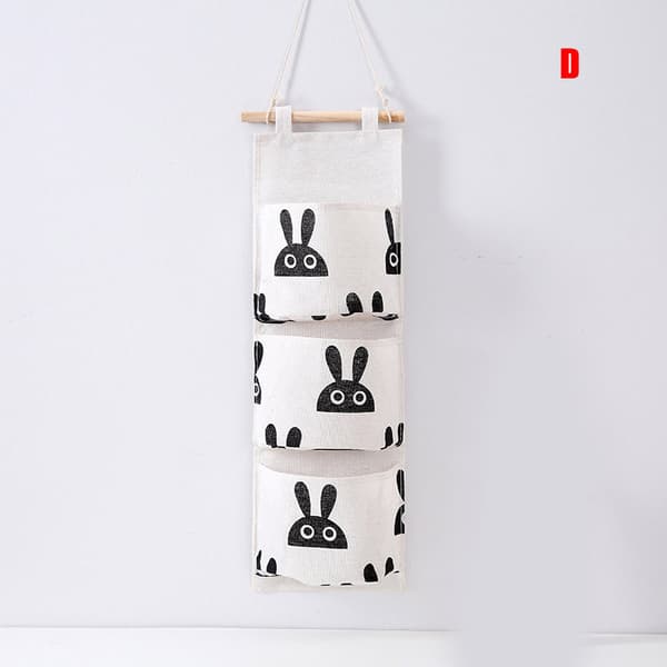 Hanging Storage Bag With 3 Pockets Fabric Wall Shelf Storage Bag For Bedroom Bathroom Kitchen D D