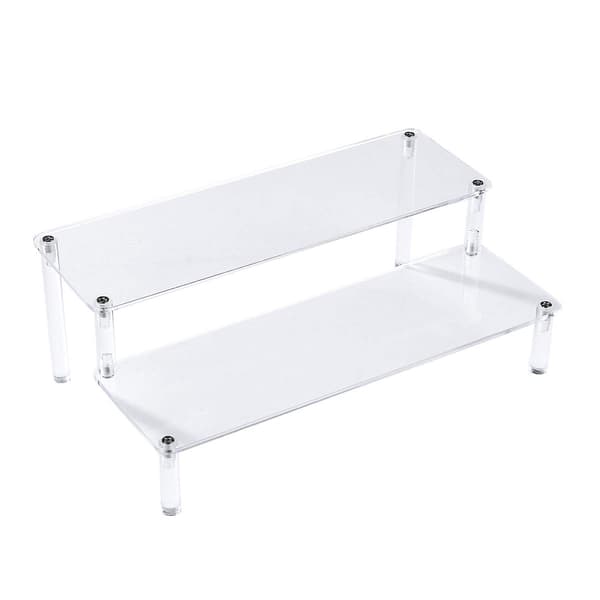 2-lags Klar Akryl Displaystativ Muffinsstativ, Dessert Display Riser (1-pak - 16\" X 6,9\" X 3,2\")