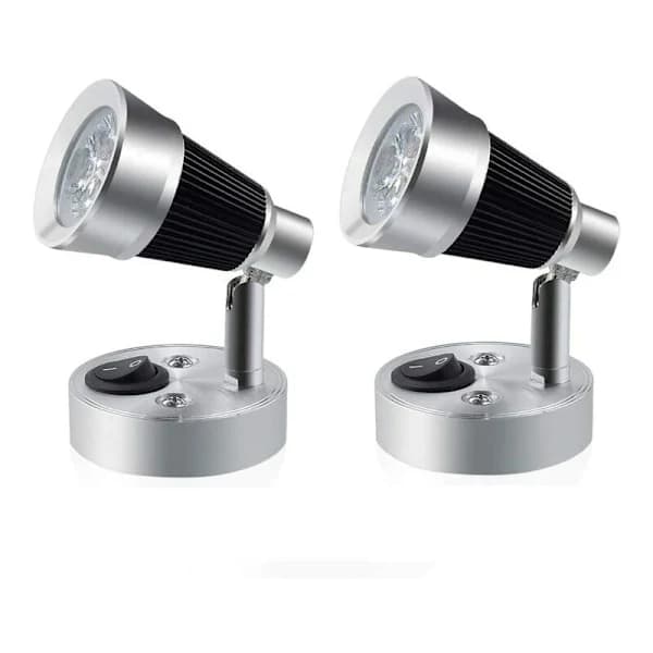 Dimmable Bedside Lamp with Touch and USB Charging Port, Interior Lighting for Vehicles and Home (2-Pack)