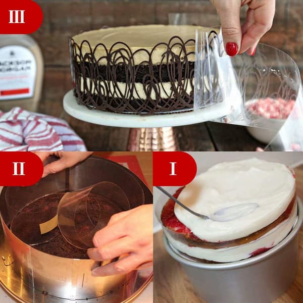 Cake Decoration Roll Film Edge Transparent Pastry Circle
