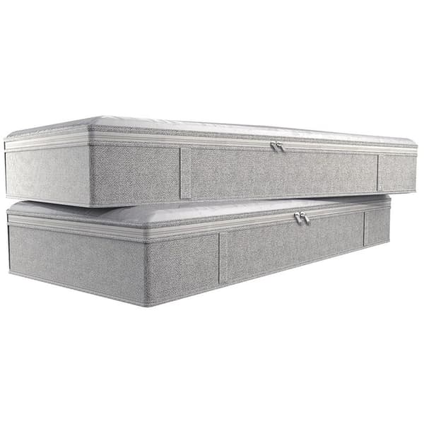 Foldable Under Bed Storage Bins, Large Underbed Storage Containers, Thick Breathable Zippered Storage Bags