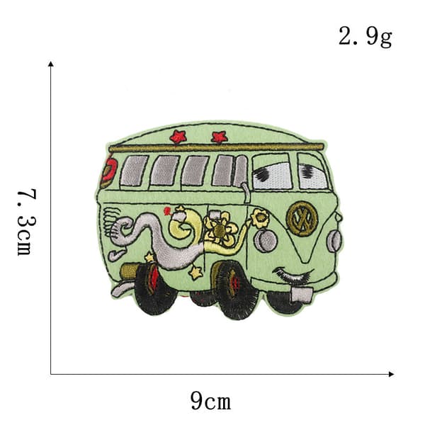 17-pack Cars barnkläder broderi tygmärken T
