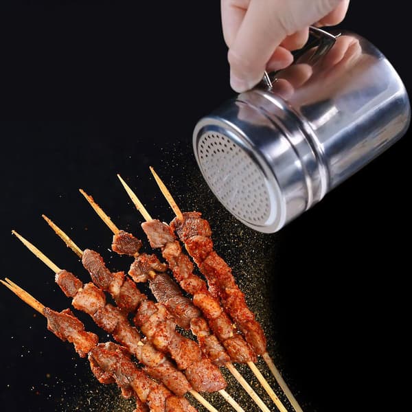 Spice Shaker with Lid Handle, Medium Hole, Parmesan Cheese Shaker, Dishwasher Safe Spice Shaker S