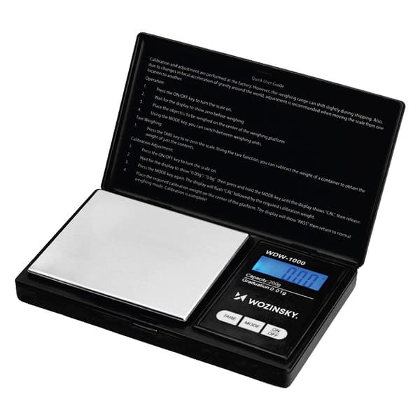 Wozinsky digital precision scale black / jewelry scale 200 g / scale m