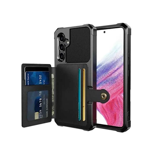 Samsung A15 5G Stødsikkert Premium Cover 4-RUM Solid V3 RFID Sort