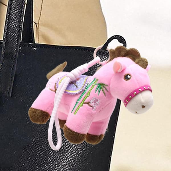 generiske etiketter i form af en hest til Erinnerungsbeutel, håndsyet pink - Rosa